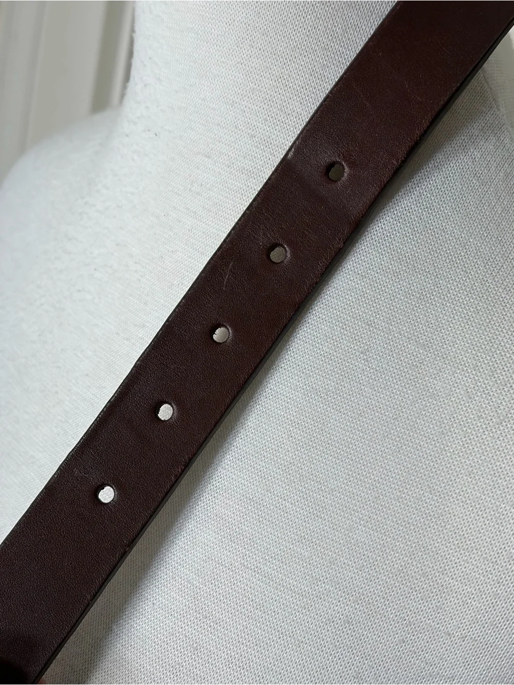 Classic Brown Genuine Leather Belt with Brass Buckle ML